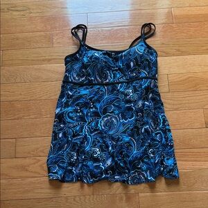 Blue Paisley swimsuit